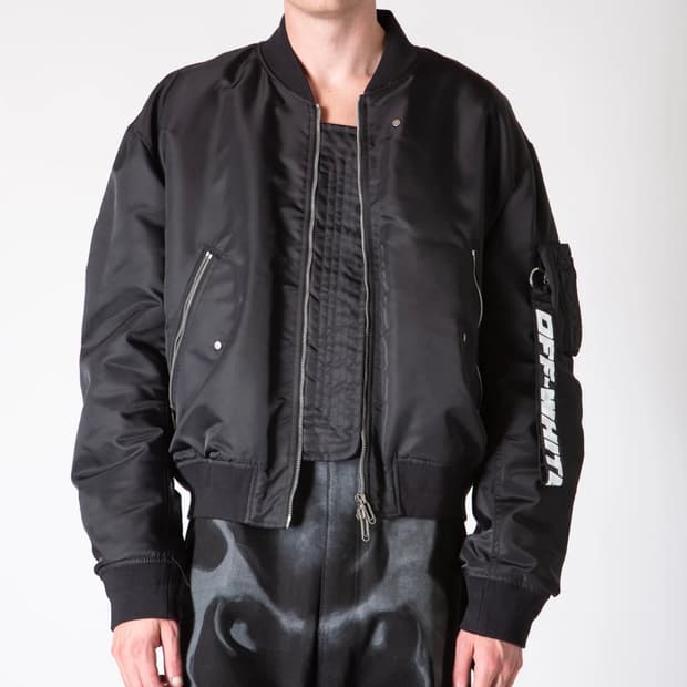 오프화이트 항공점퍼 블랙 XL