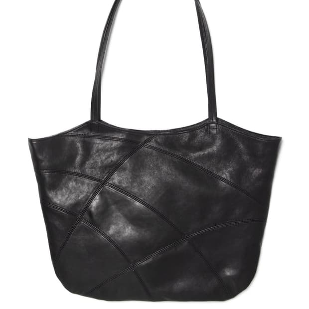 해칭룸 web tote lamb skin black