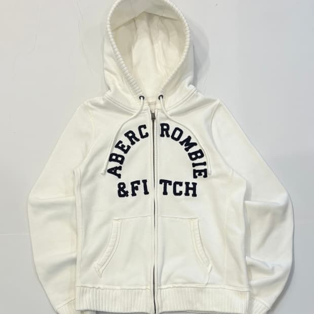 아베크롬비 화이트 후드 집업