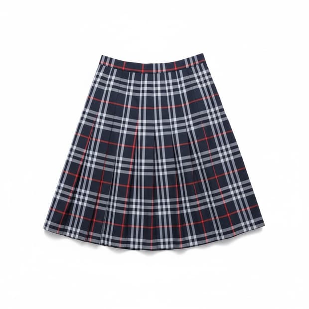 버버리 체크 플리츠 스커트 치마 M