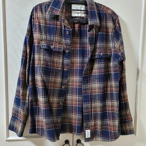 ABECROMBIE 아베크롬비 고급 소재 기모 체크 셔츠