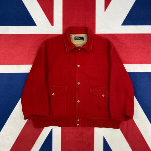 80s 폴로 에스에치 울자켓 실측 여성 L 