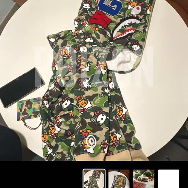 베이프 키티 샤크 후드집업