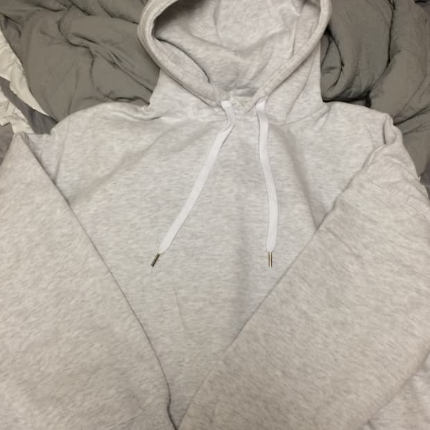 화이트메란지 후드티 멜란지 후드티