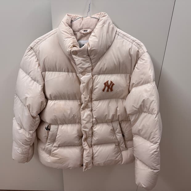 MLB 엠엘비 숏패딩 크림