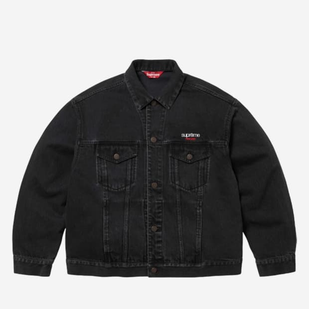 25ss (M) 슈프림 데님 트러커 자켓 블랙 