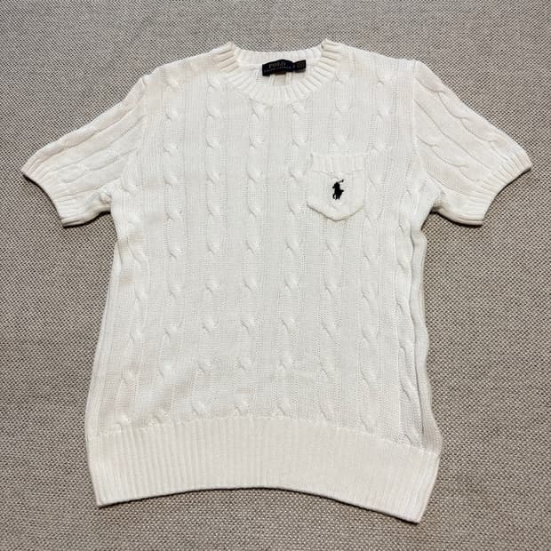 폴로 랄프로렌 케이블 반팔 니트