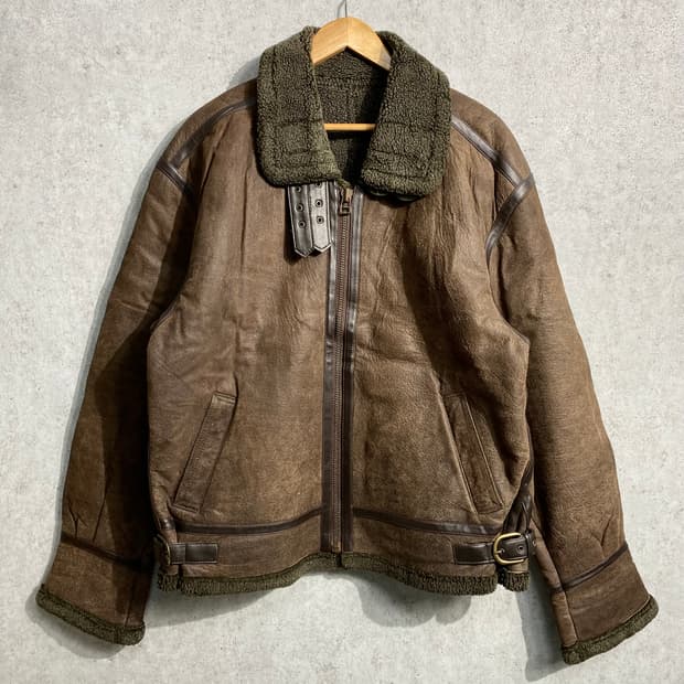 [XXL] 90s Vintage 빈티지 리얼레더 무스탕자켓