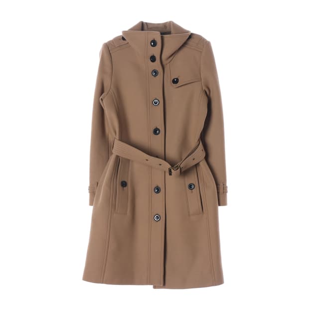 버버리 울 캐시미어 블렌드 클래식 트렌치 싱글 코트 베이지