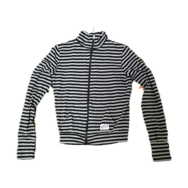 스컬프터 light weight striped jersey charcol