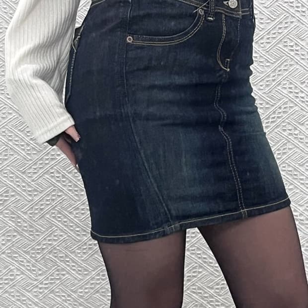 타미힐피거 SONORA 빈티지 워싱 데님 스커트 XS C08269