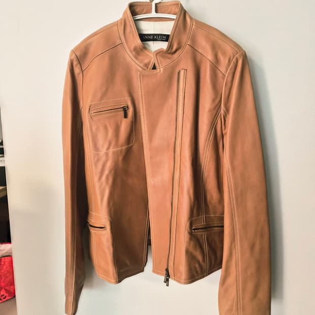 [ANNE KLEIN] 앤클라인 최고급 양가죽 스탠드카라 자켓
