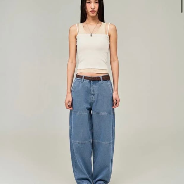 딥센스 절개 워싱 청바지