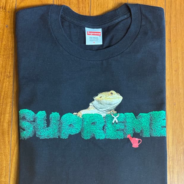 [M] 20SS 슈프림 리자드 반팔 블랙