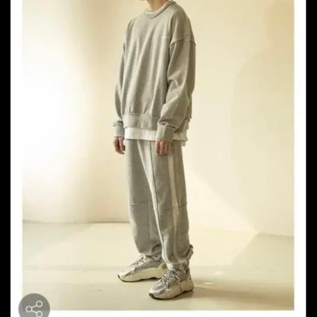 매스노운 리버스 헤비 트레이닝 팬츠 그레이 