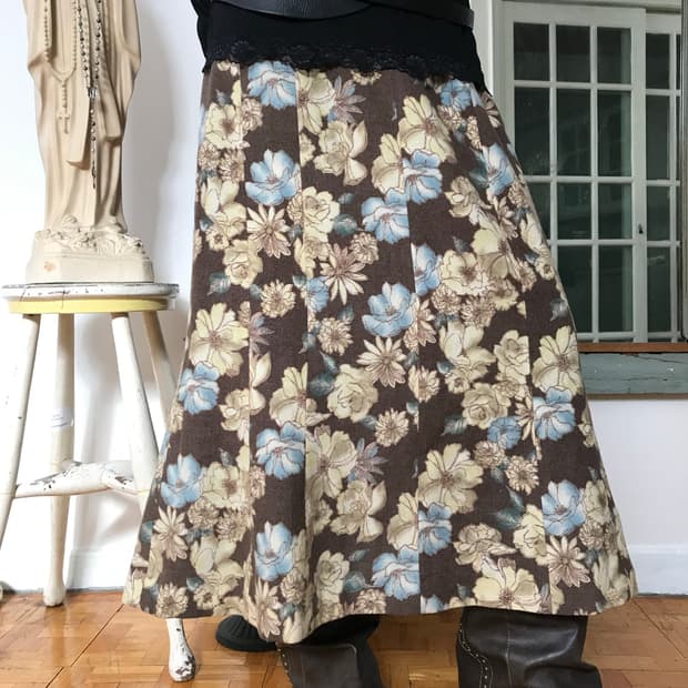 vintage pattern skirt