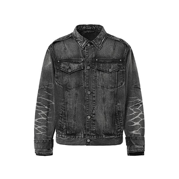 (1회착 우체국 택포가격) 본바트 블레스드 오버핏 데님자켓 블랙 2