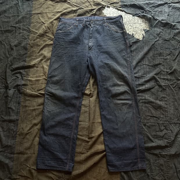 50s Vintage Denim Carpenter Work Pants