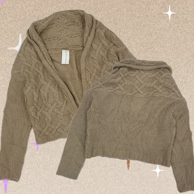 라떼갸루 꽈베기 숏 가디건 그런지 히피 에스닉 보헤미안 가을 겨울 