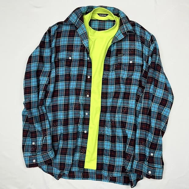 [3] 발렌시아가 트롱프뢰유 셔츠 블루