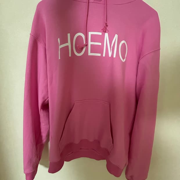 빨간줄 빨간스쿨 핑크 후드