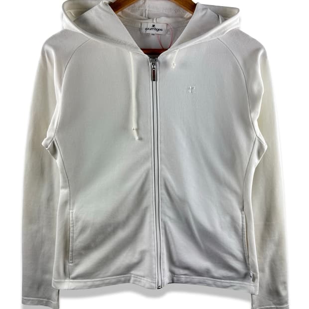 꾸레쥬 화이트 후드집업2612