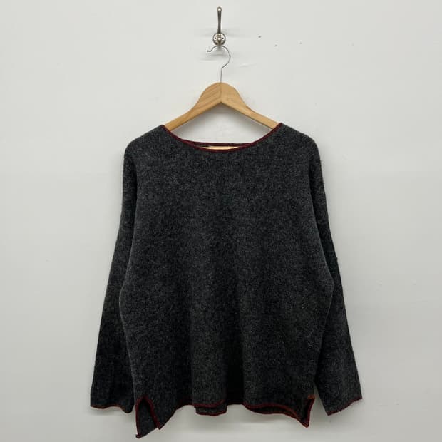 울리치 회색 울 니트 스웨터 L