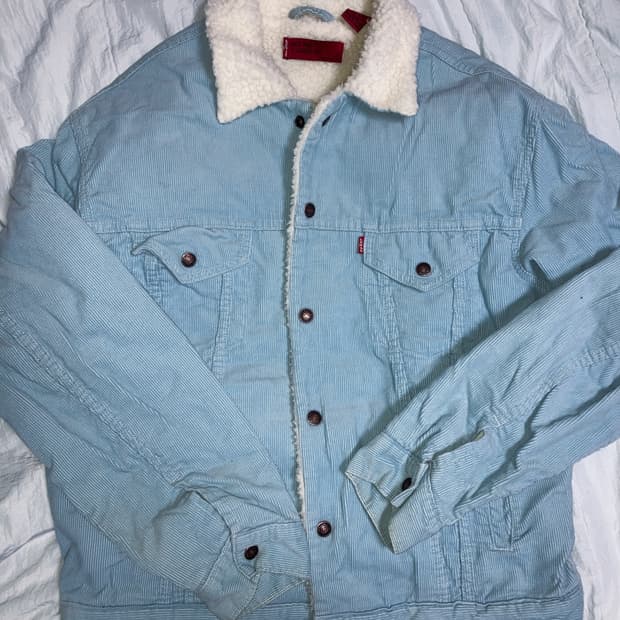 리바이스 코듀로이 자켓 하늘색