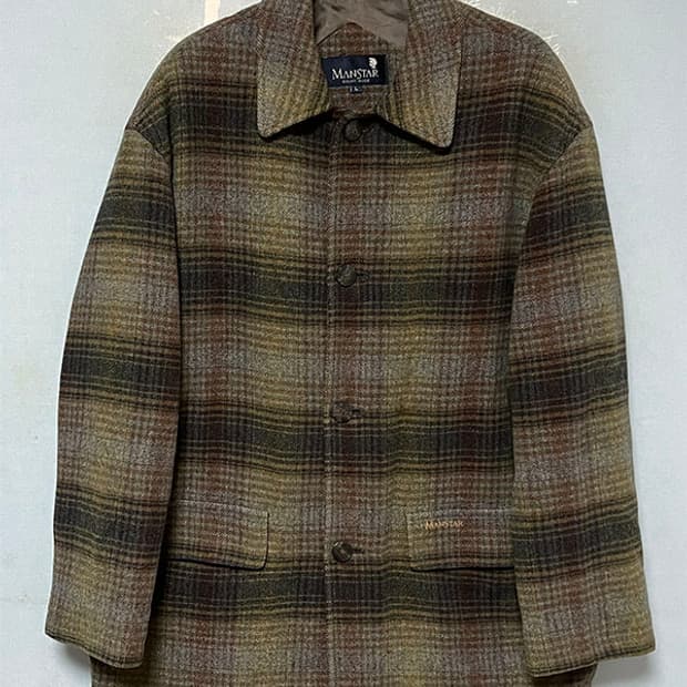 맨스타 남자 모직자켓 하프코트 올드스쿨 L 100