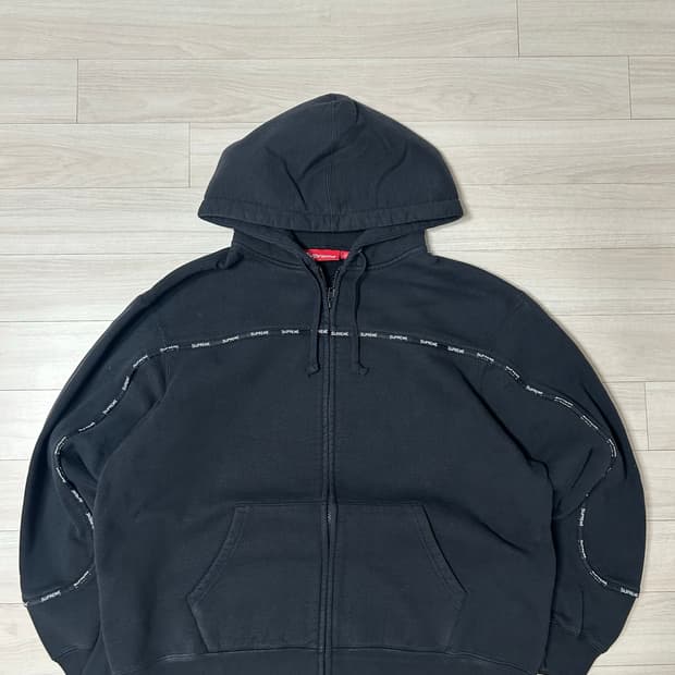 (M) 슈프림 파이핑 후드집업-25fw