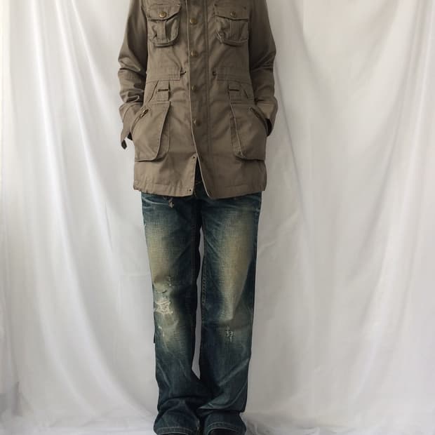 Multi pocket high neck jacket