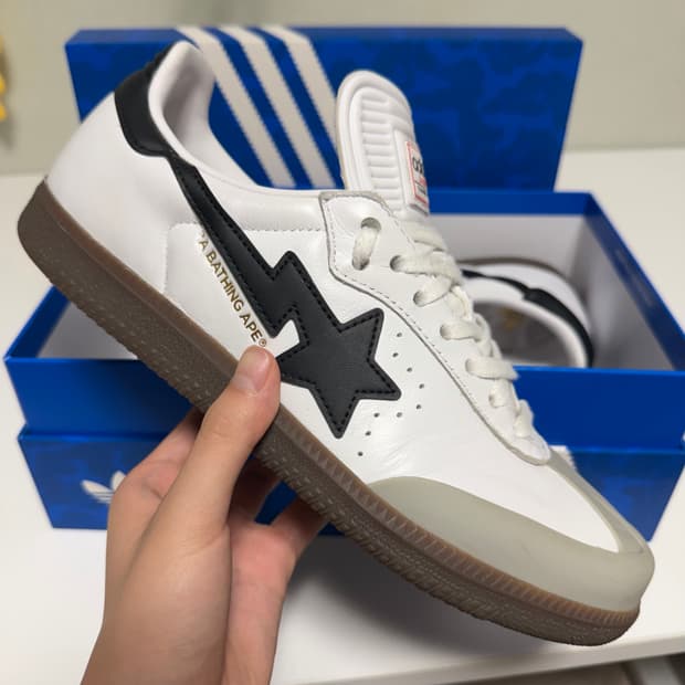 Bape 아디다스 삼바 화이트