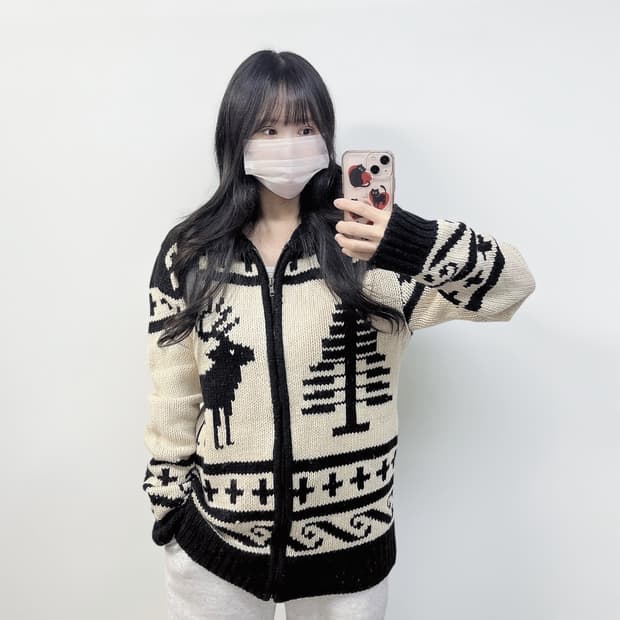 Kool haas 코위찬 니트 집업