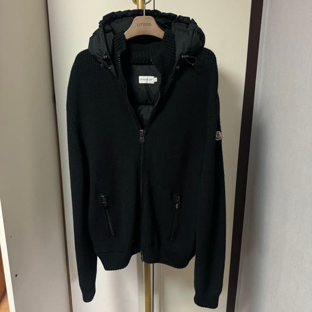 [정품특가] 몽클레어 니트 패딩 가디건 블랙 100