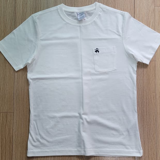 브룩스브라더스 수피마 반팔 티셔츠 95 (화이트,네이비)