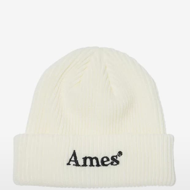 Ames worldwide 베이직 로고 비니 화이트