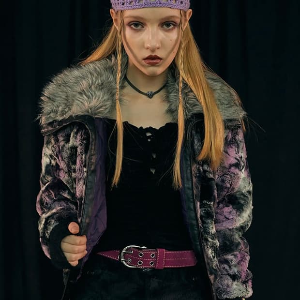 배디 BADEE FAUXFURJACKET PURPLE 퍼자켓 Y2K 갸루