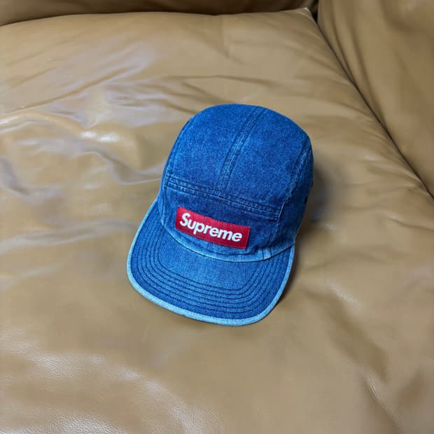 Supreme 슈프림 데님 캠프캡 모자 (Washed Denim)