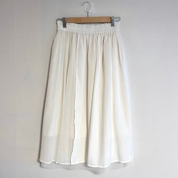 ivory long skirt