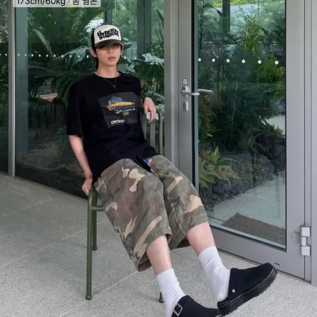 이알에스코 ersco 밀리터리 버뮤다 팬츠 새상품