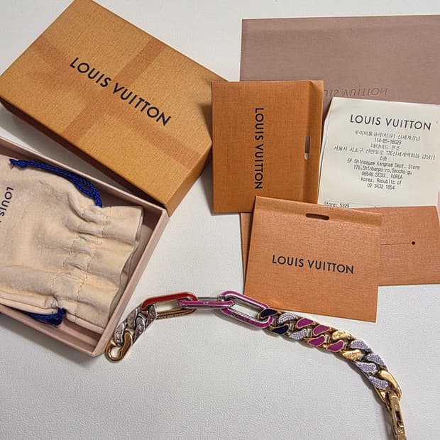 [한정판] 루이비통 모노그램 믹스드 체인 팔찌 L사이즈 