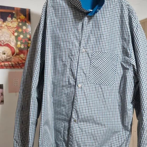 셔터 리버시블 하이넥 자켓 블루 M