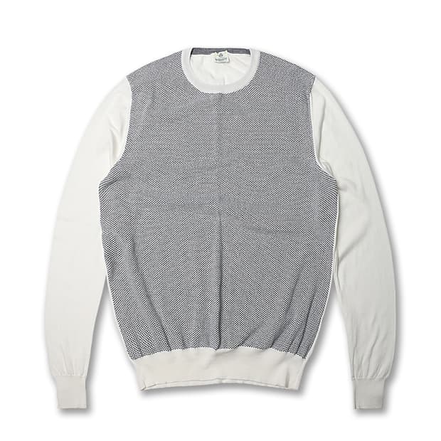 루이지 보렐리 [Luigi Borrelli] 코튼 클래식 라운드 니트