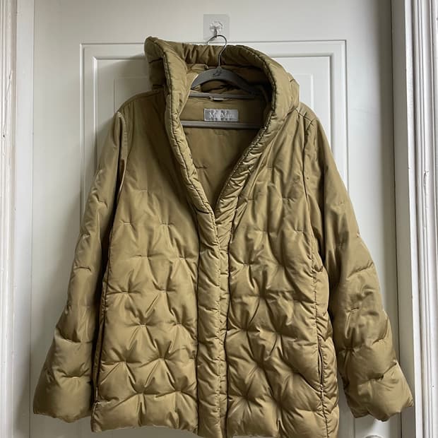 막스마라 후드 퀼팅 패딩 점퍼