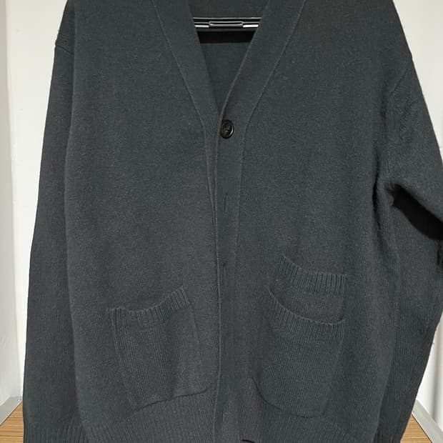 유니클로 질샌더 램스울 V넥 가디건 XL