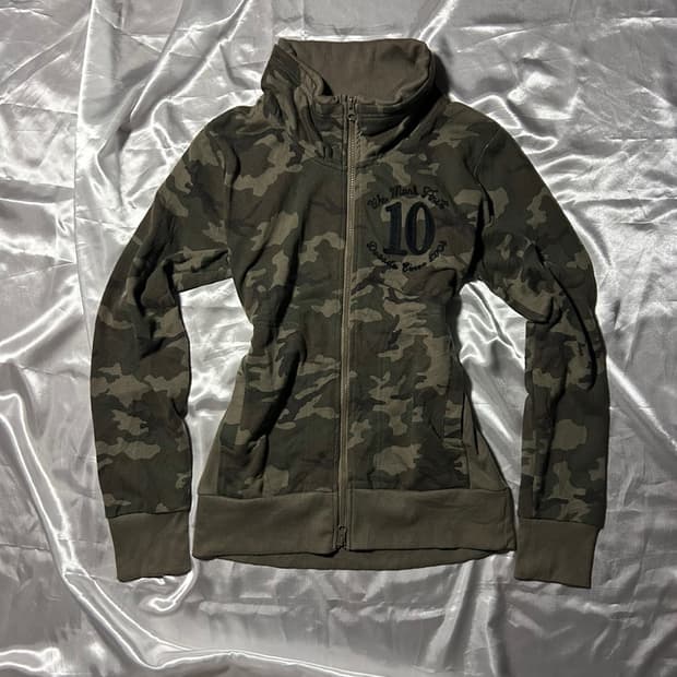 purple & yellow military zip-up