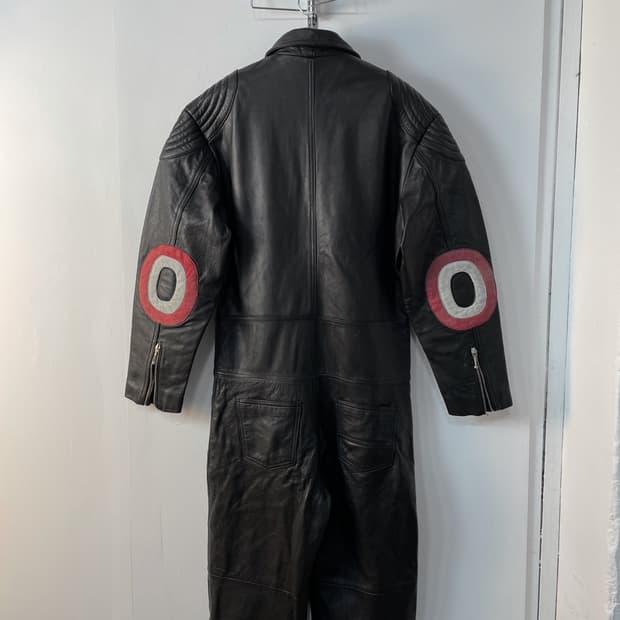 빈티지 치마요 레더 점프수트 