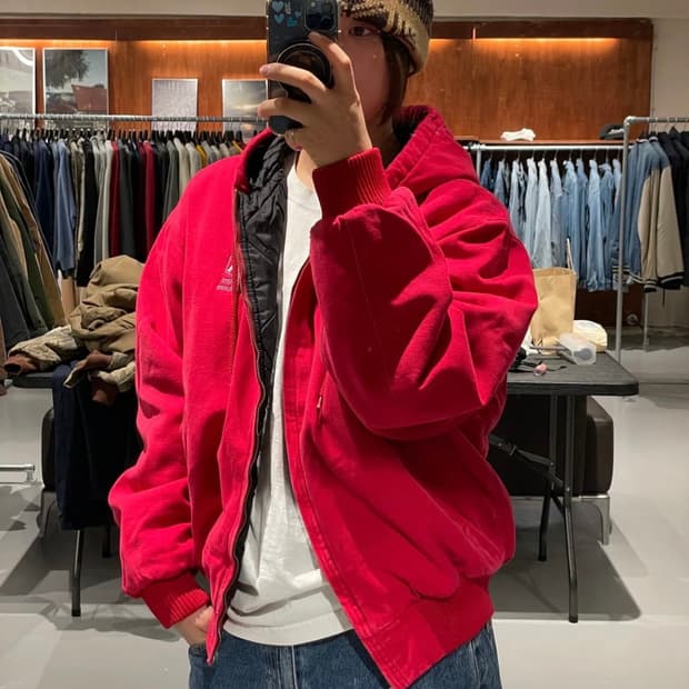 빈티지 엑티브 후드 워크 자켓