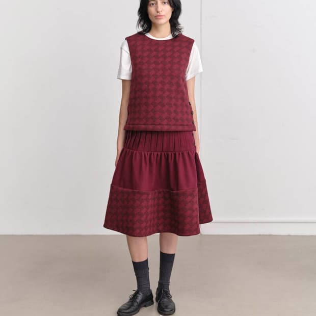 컬러컬러 누비스커트