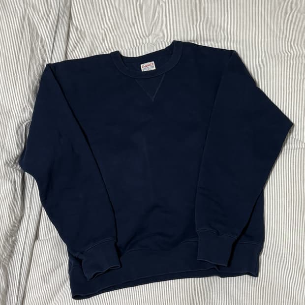 아웃스탠딩 어센틱 스웻셔츠 맨투맨 네이비 M